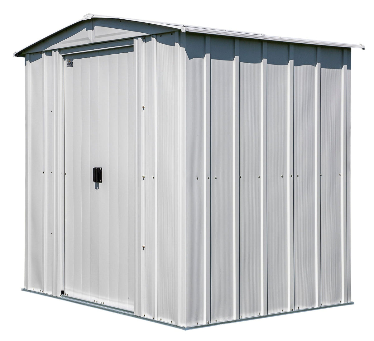 Classic Galvanized Steel Storage Shed, Flute Grey, 6-ft x 5-ft I0Q5 - product image 1