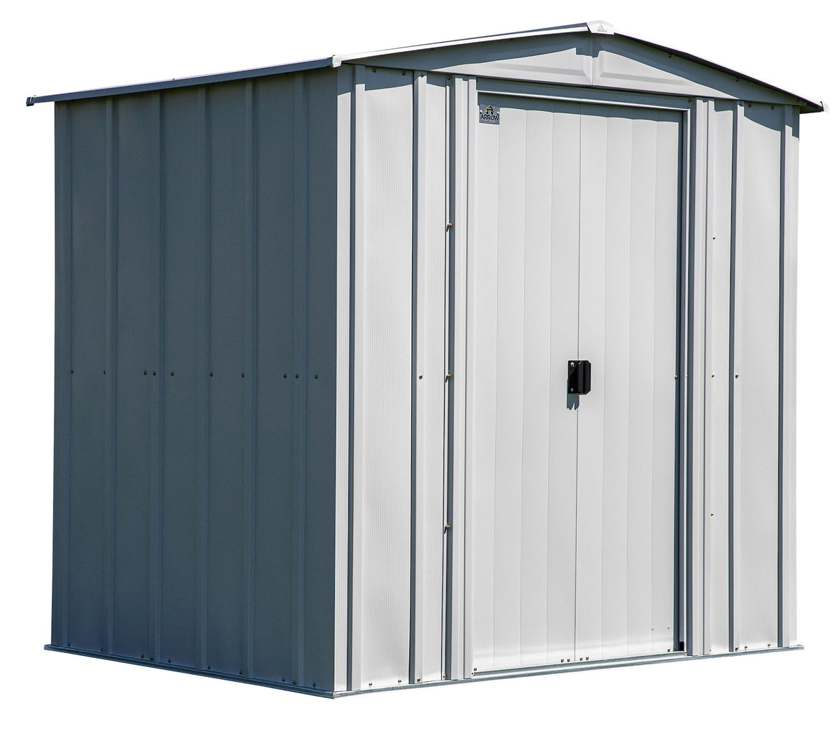 Classic Galvanized Steel Storage Shed, Flute Grey, 6-ft x 5-ft I0Q5 - product image 2