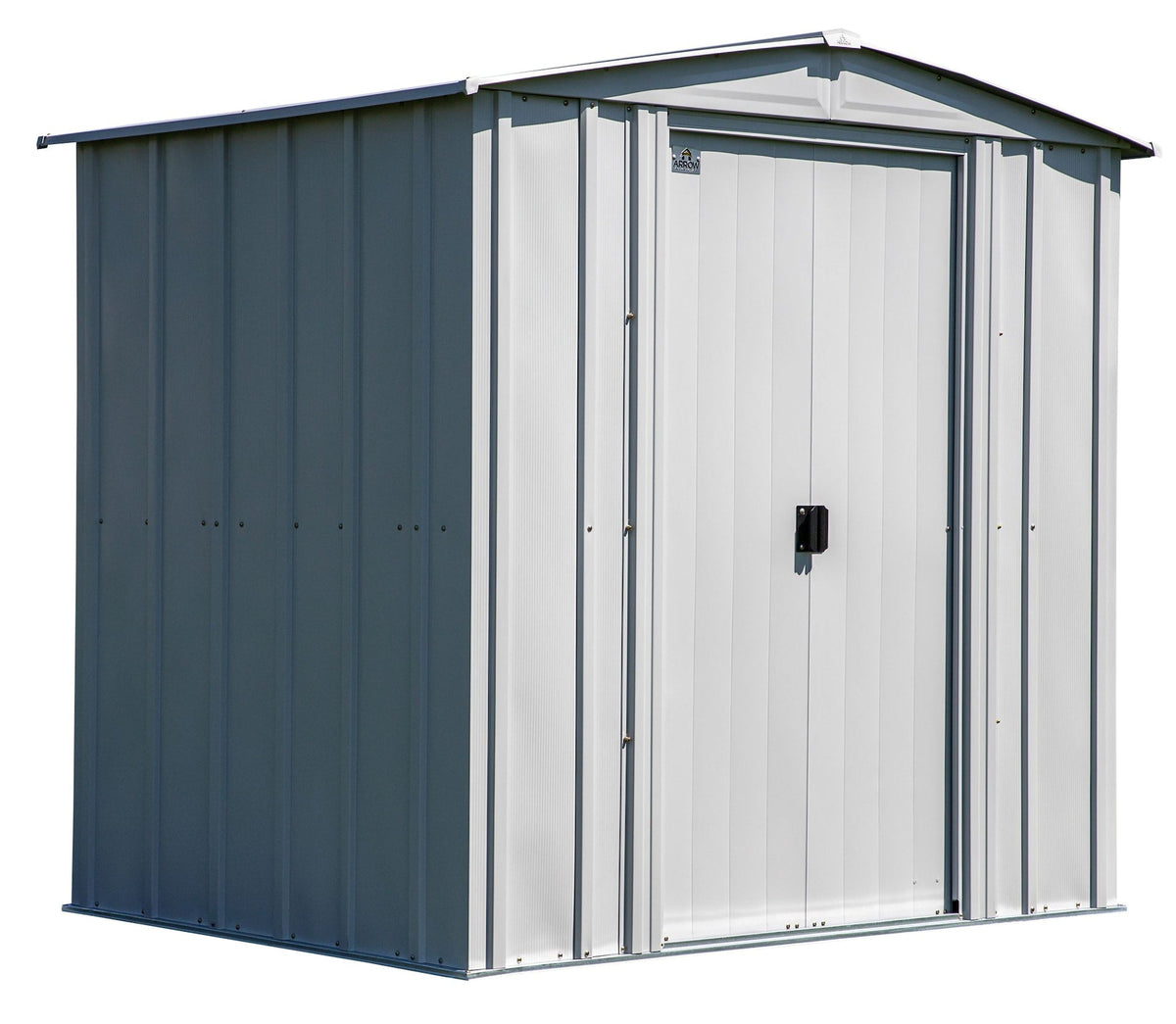 Classic Galvanized Steel Storage Shed, Flute Grey, 6-ft x 5-ft I0Q5 - product image 3