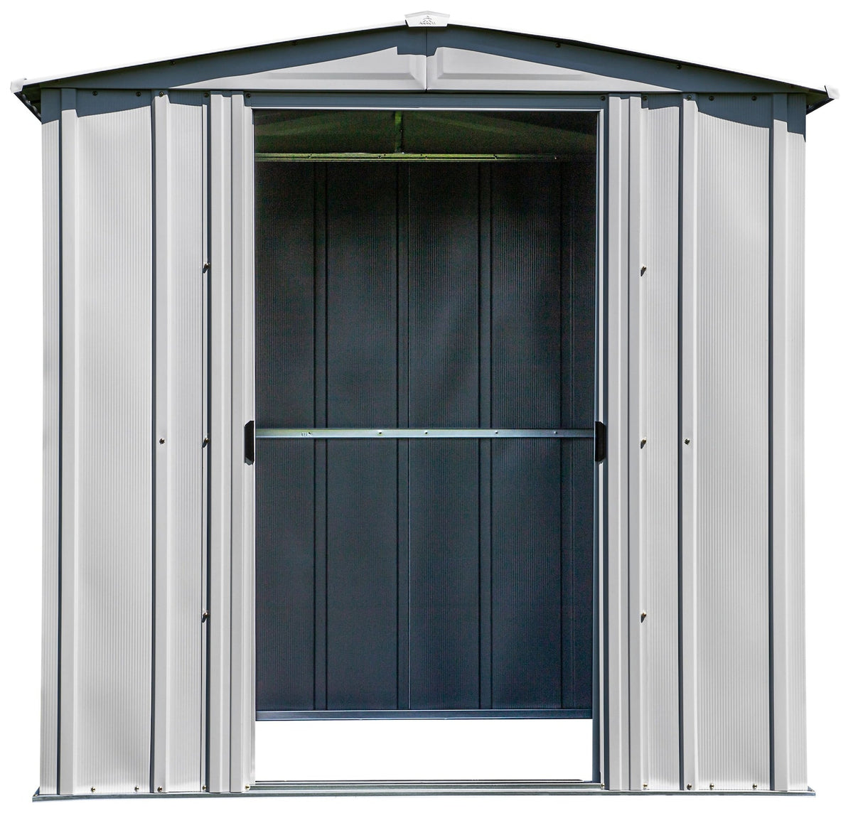 Classic Galvanized Steel Storage Shed, Flute Grey, 6-ft x 5-ft I0Q5 - product image 4