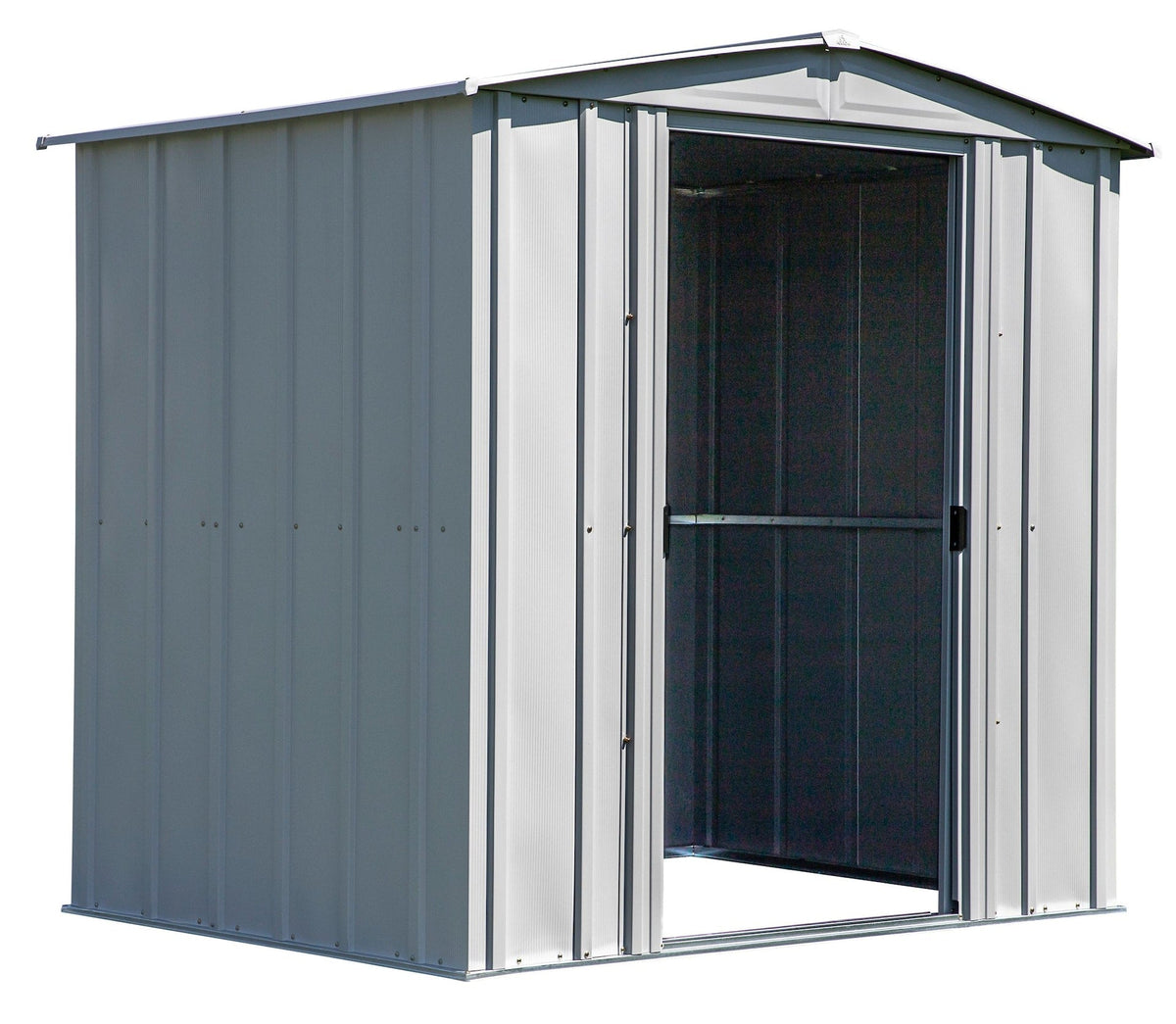 Classic Galvanized Steel Storage Shed, Flute Grey, 6-ft x 5-ft I0Q5 - product image 8
