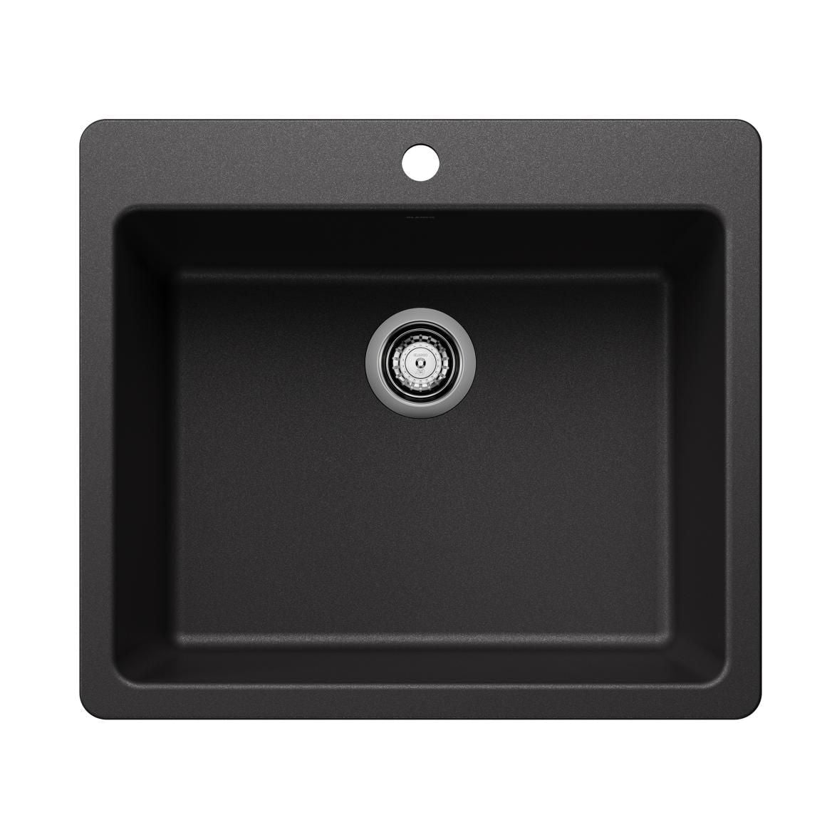 Liven SILGRANIT 25-in Single Bowl Dual Mount Kitchen Sink, Anthracite S8H2 - product image 1