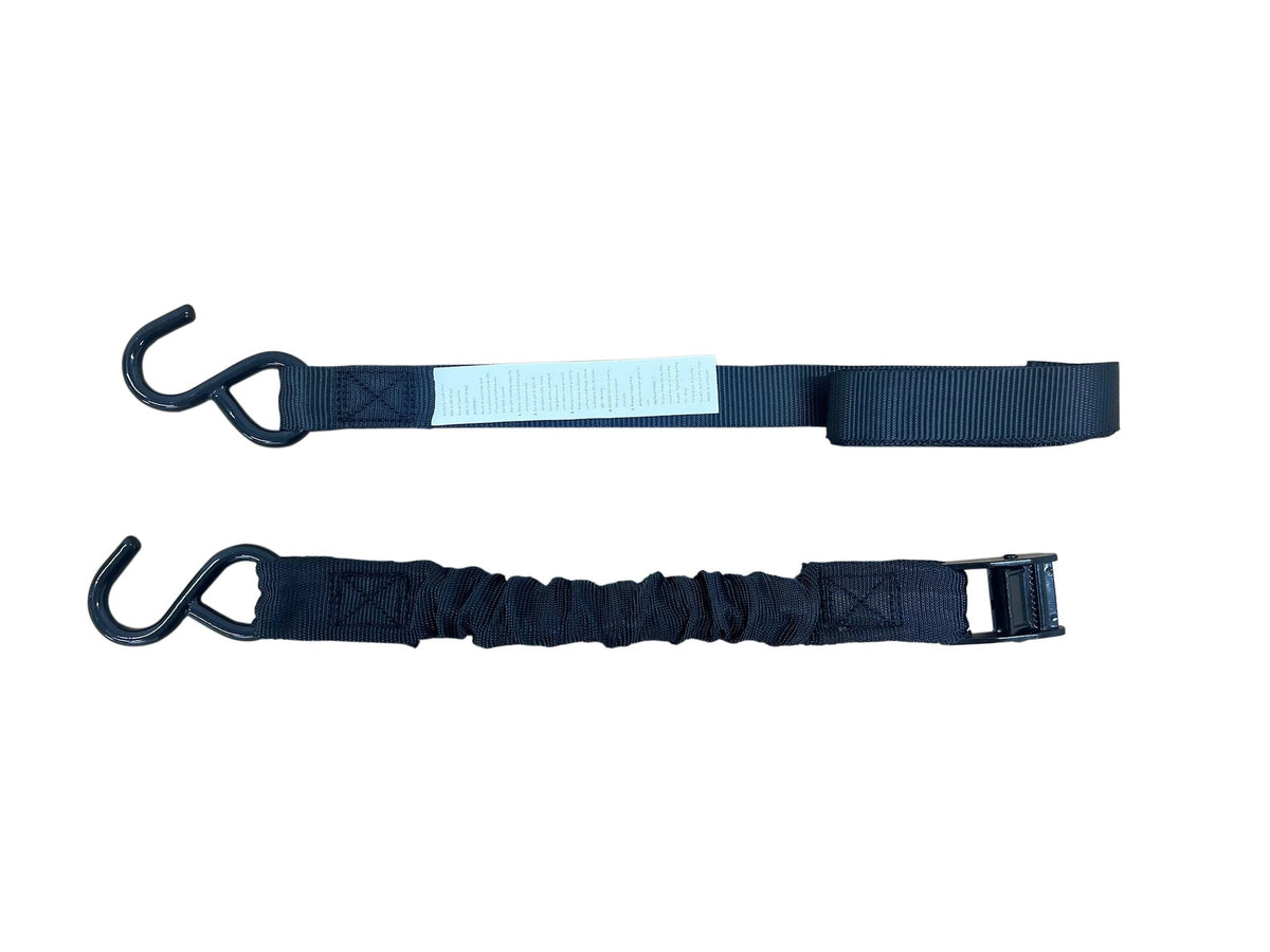 Bungee Cam-Buckle Tie-Down, 600-lb Break Strength, Black, 8-ft, 2-pk P1O7 - product image 5