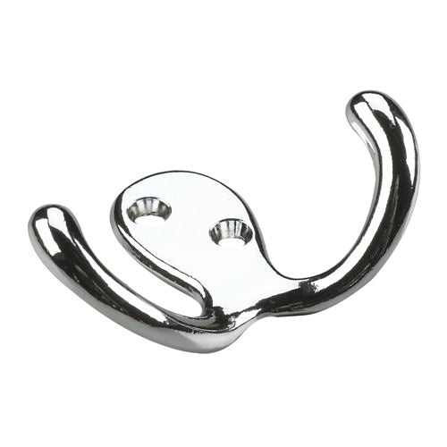 Double Wardrobe Hook, Chrome, 4pk T1V6 - product image 1