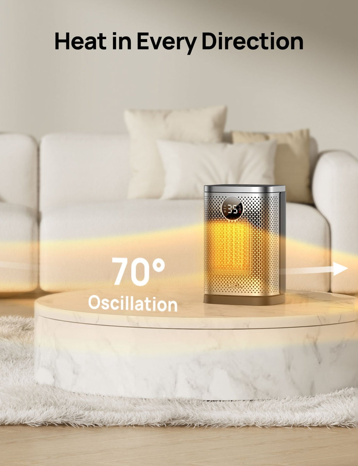 Home 1500W Portable Indoor PTC Ceramic Space Heater B8C2 - product image 6