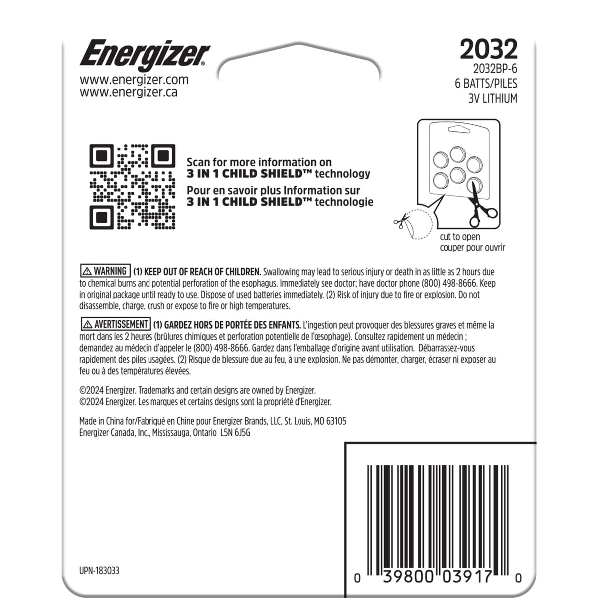 6-pk CR2032 3V / 3 Volt Lithium Coin Cell Batteries, Long Lasting T6R9 - product image 3