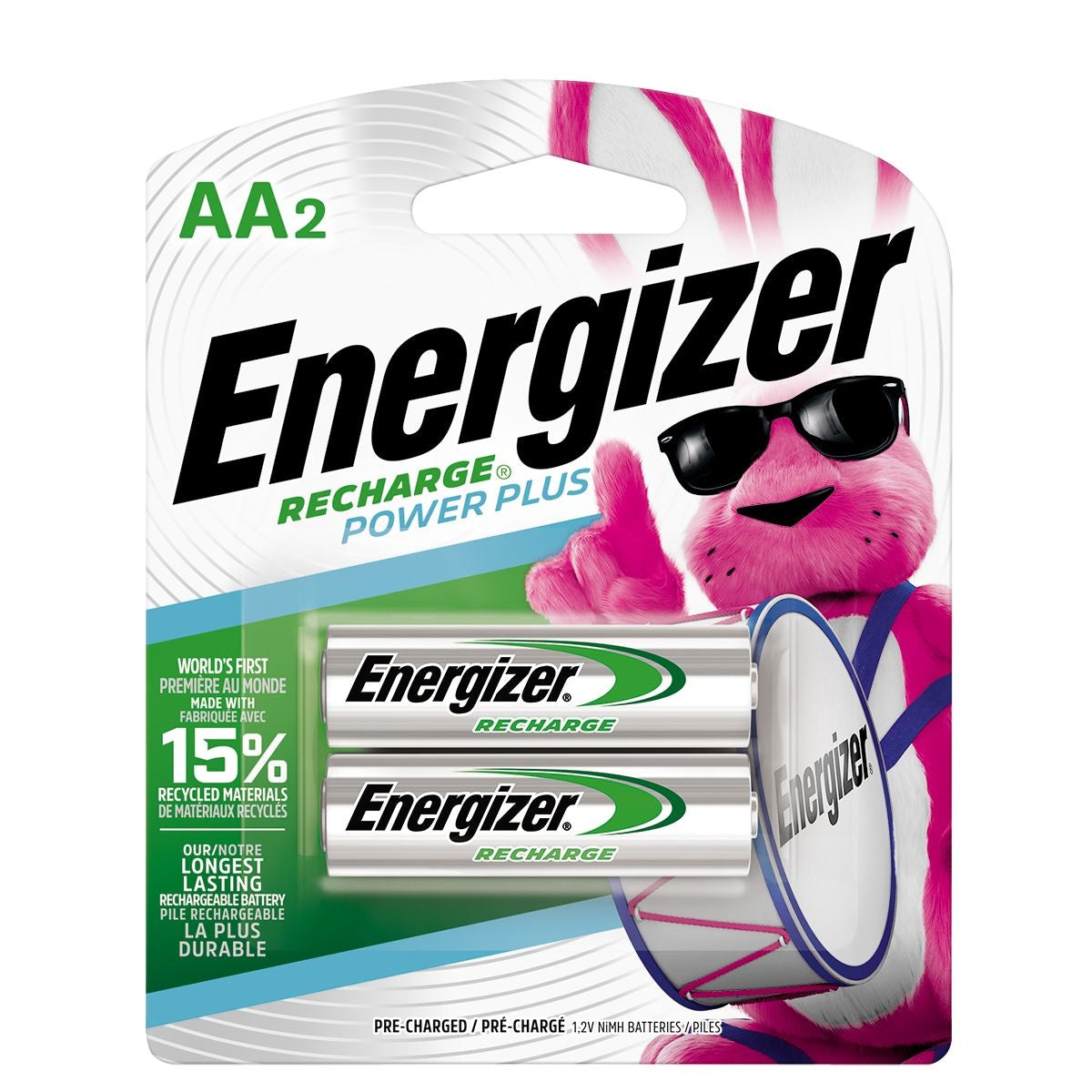 NH15BP-2 2-pk AA 2300 mAh NiMH Rechargeable Batteries, Pre-Charged, All Purpose D9Q1 - product image 1