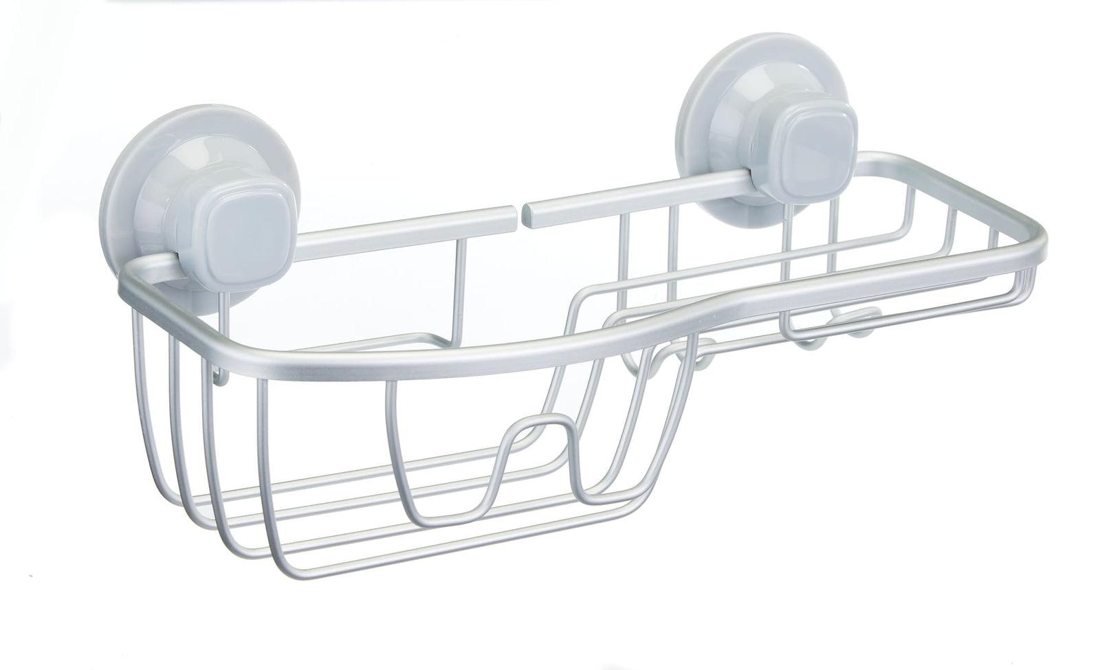 Aluminum Rust-Resistant Suction Basket Shower Caddy with Hook, 3-in x 11-in x 5-in E4R5 - product image 1