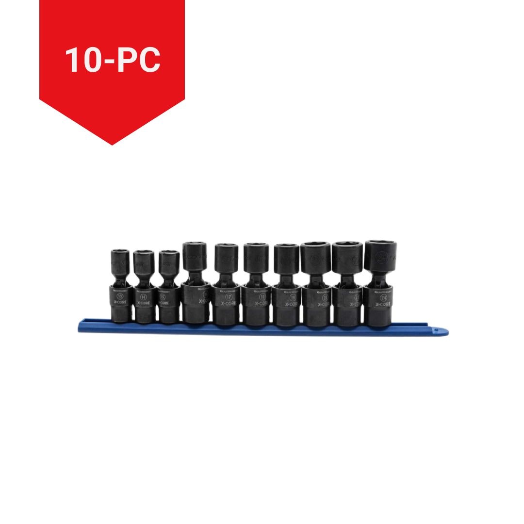 6 Point Standard Drive X-Core Pinless Universal Impact Socket Set, Metric, 1/2-in, 10-pc F7Q1 - product image 2