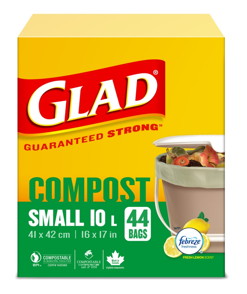 Small 100% Compostable Febreze Lemon Scented Food Waste Bags, 44-pk, 10-L R3O4 - product image 3