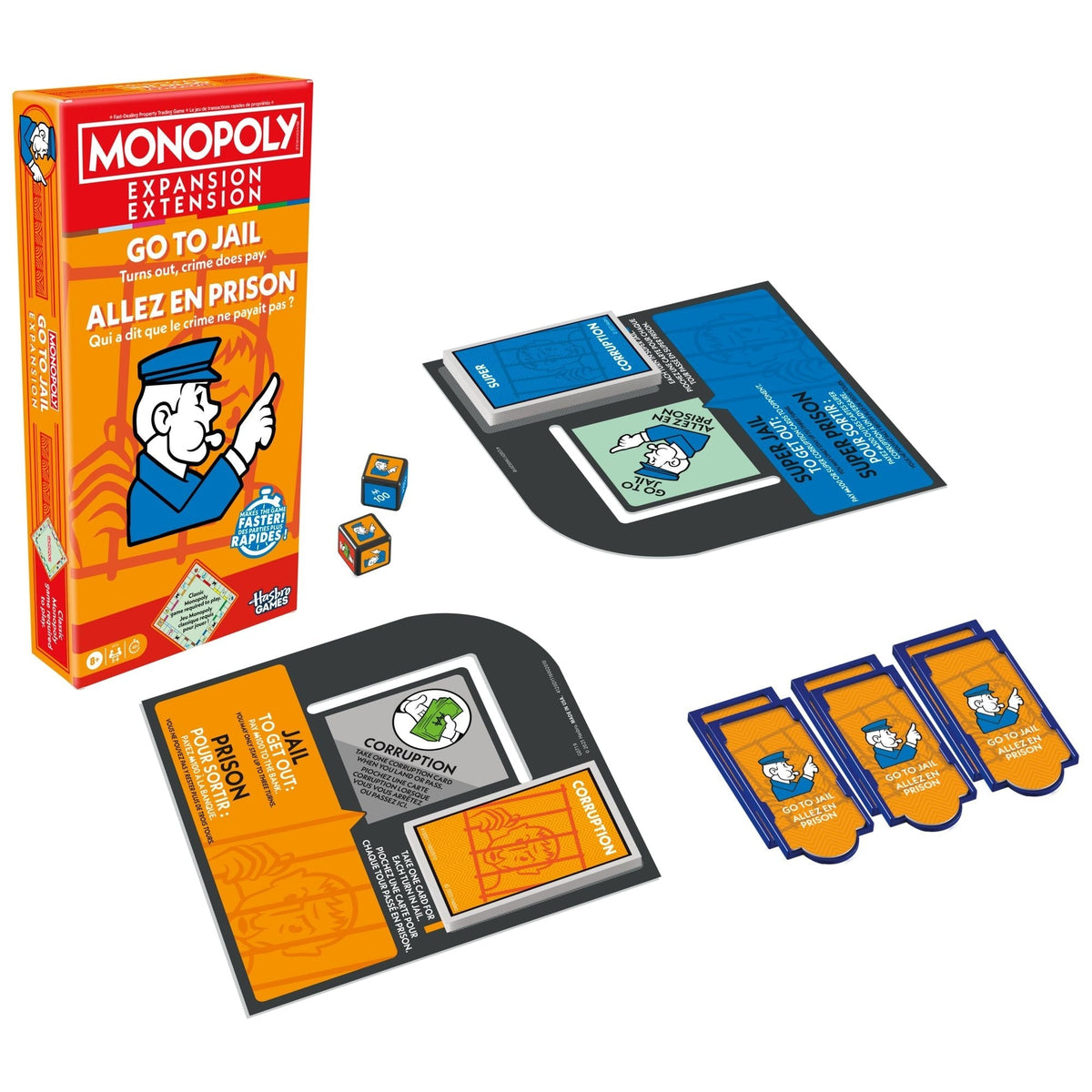 Games Monopoly Go To Jail Expansion Pack for Classic Monopoly Game H2B0 - product image 1