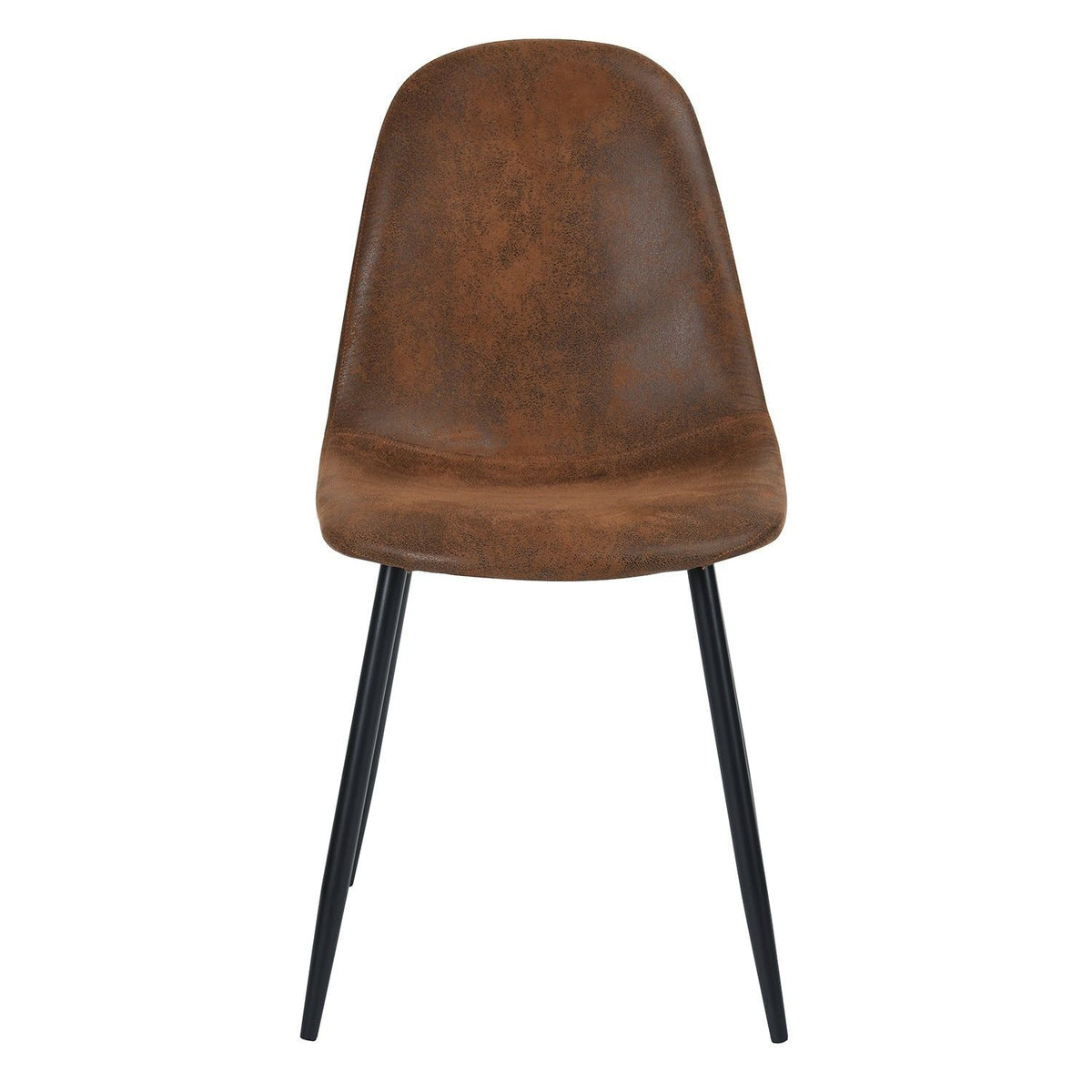 Mid-Century Dining Chairs, Brown Suede, 4-pk L4I1 - product image 1