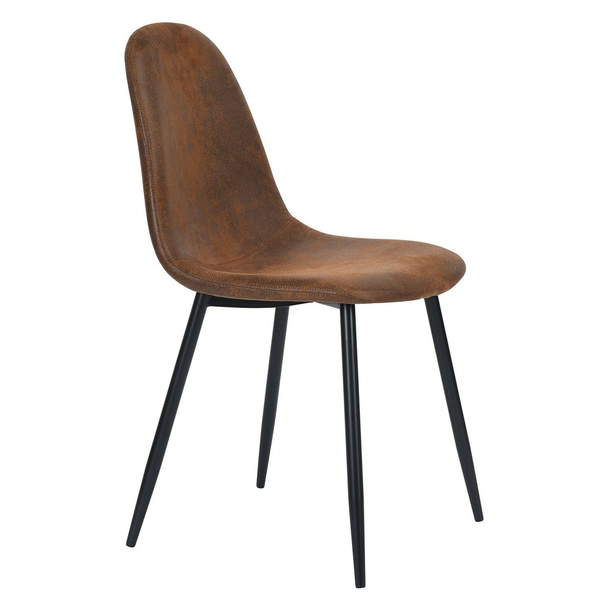 Mid-Century Dining Chairs, Brown Suede, 4-pk L4I1 - product image 2