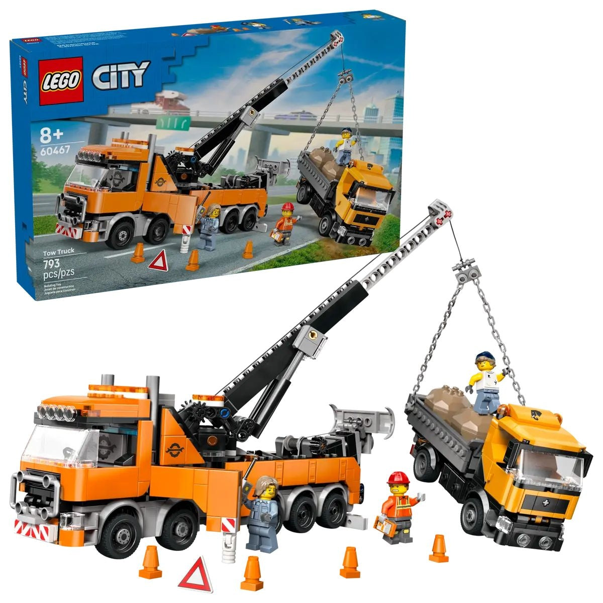 City Heavy-Duty Recovery Tow Truck with Crane - 60467, 793-pcs, Ages 8+ K9N0 - product image 1