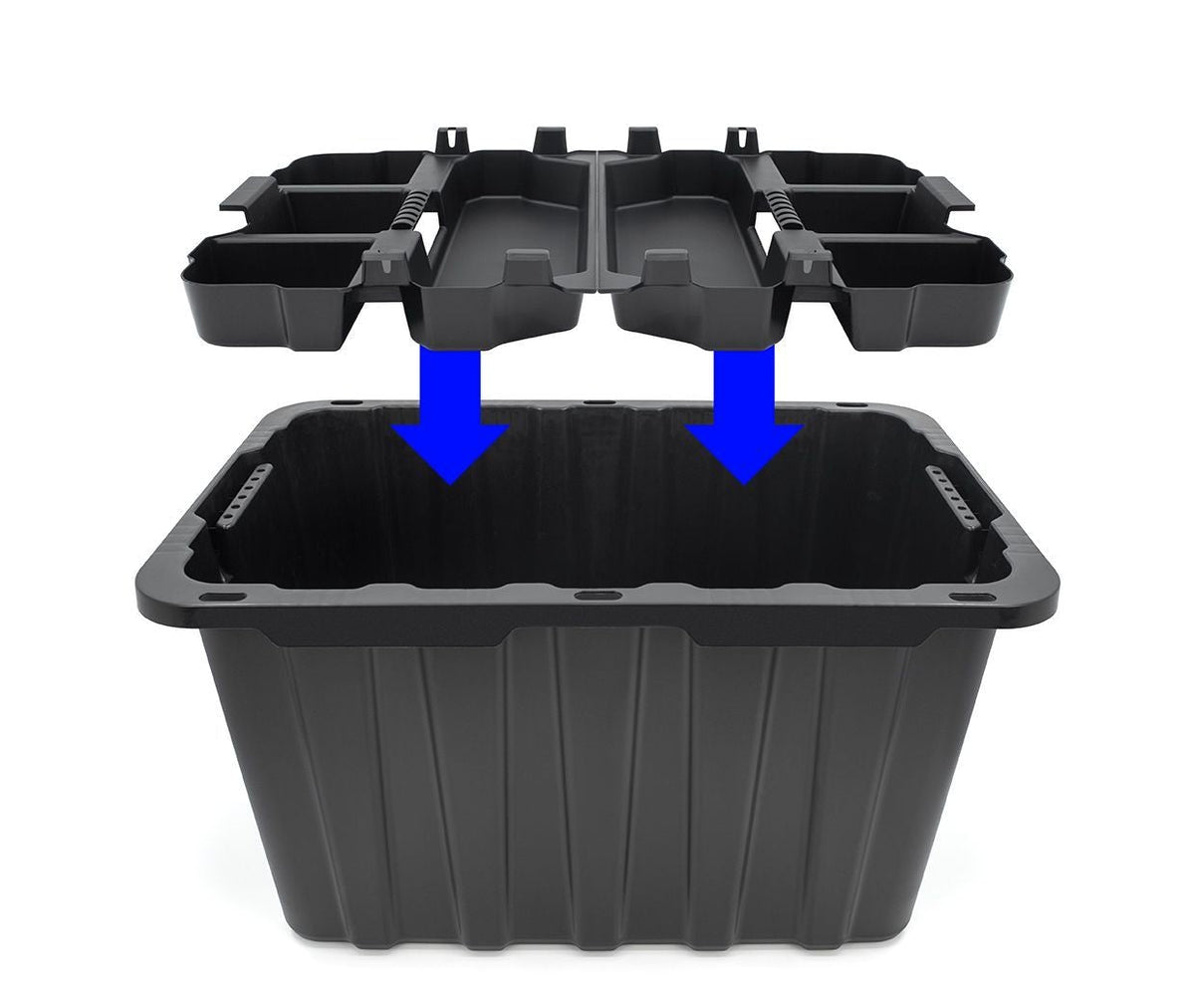 Tote Insert Tray with Carry Handle, Black, 2-pk D7C4 - product image 3
