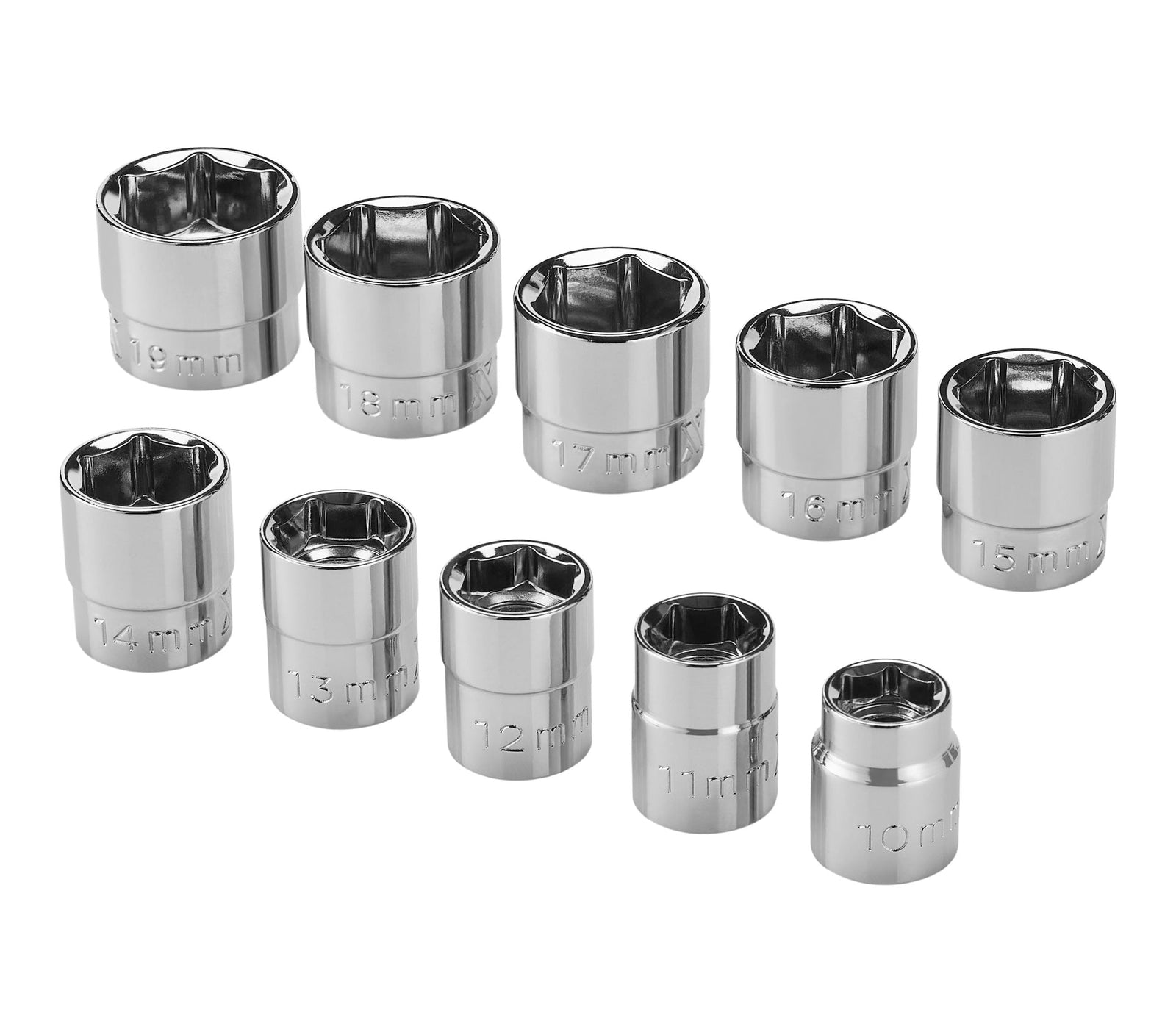 10 Piece 3/8" Drive Low Profile Socket Rail J2X2 - product image 1