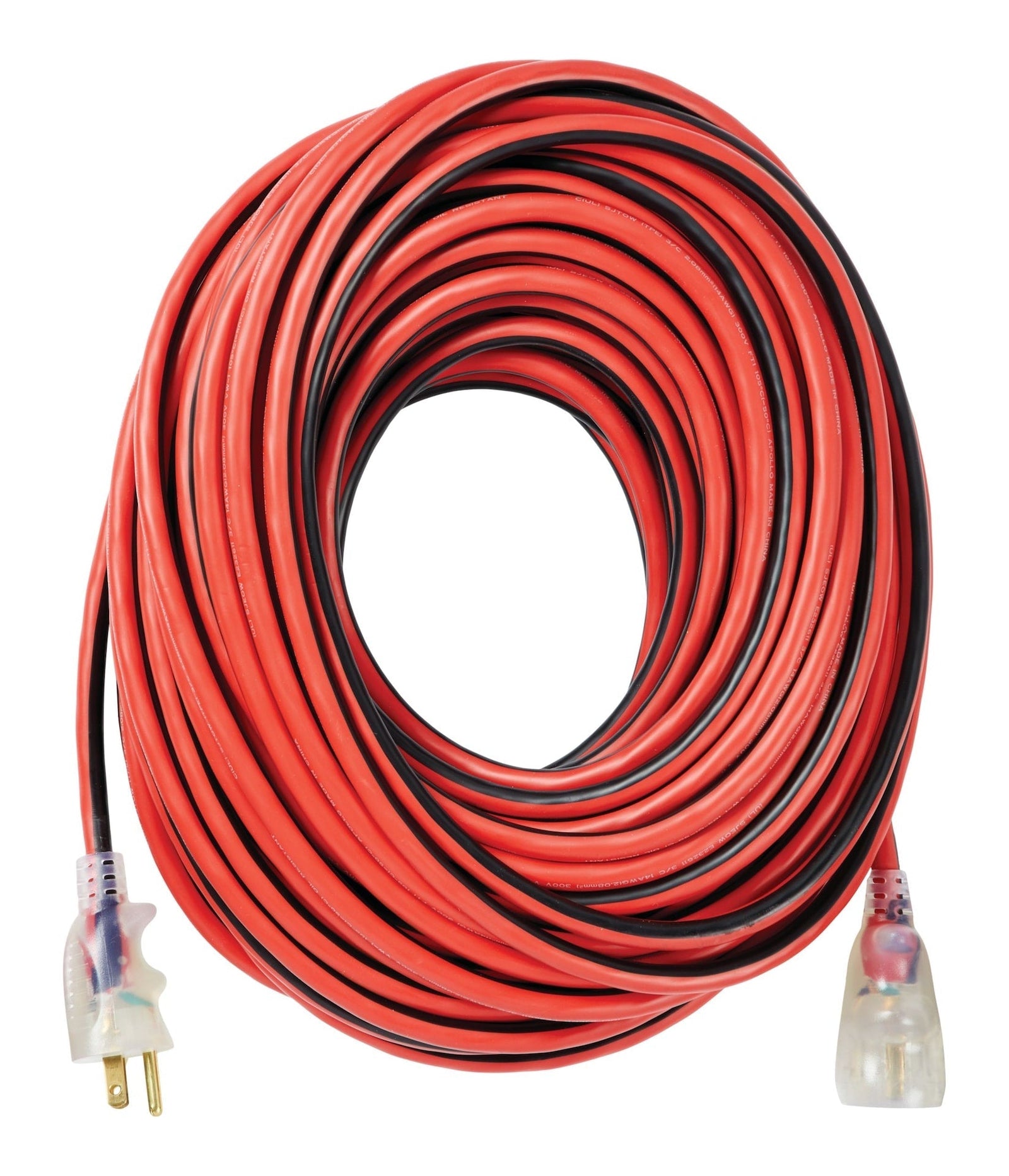 100-ft 14/3 Outdoor Extension Cord with Grounded Outlet, Lighted End and Locking Connector, Hi-Visibility E4H8 - product image 1