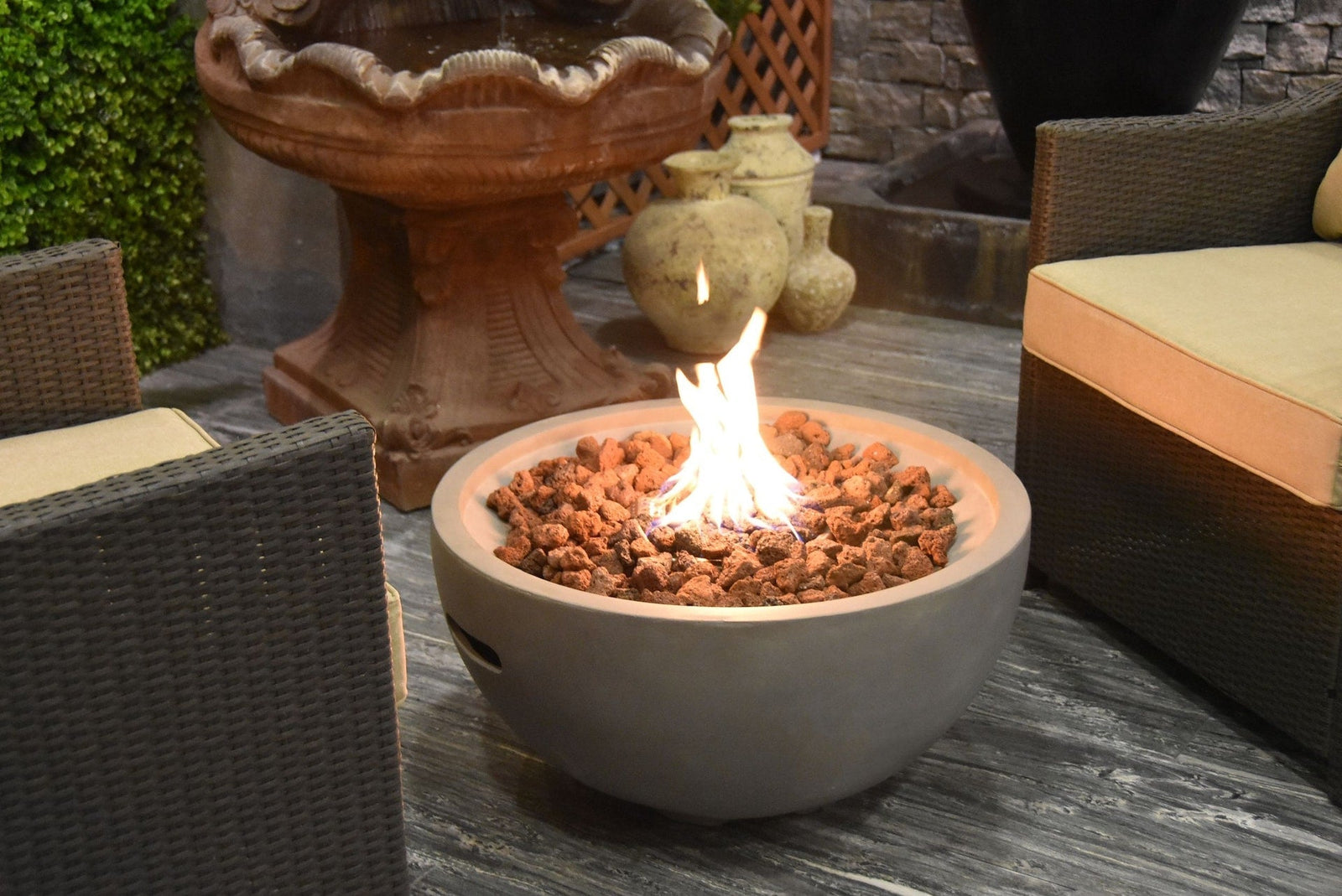 Nantucket Outdoor Gas-Fueled Fire Bowl, 40,000 BTUs, 27 x 27 x 14-in J2J4 - product image 4