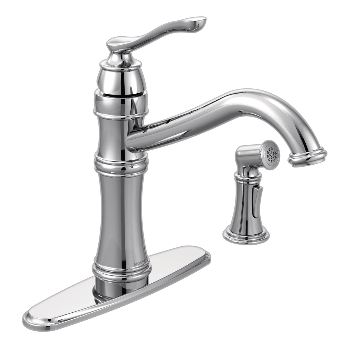 Belfield Single Handle High Arc Kitchen Faucet with Side Sprayer, Chrome B5B0 - product image 1