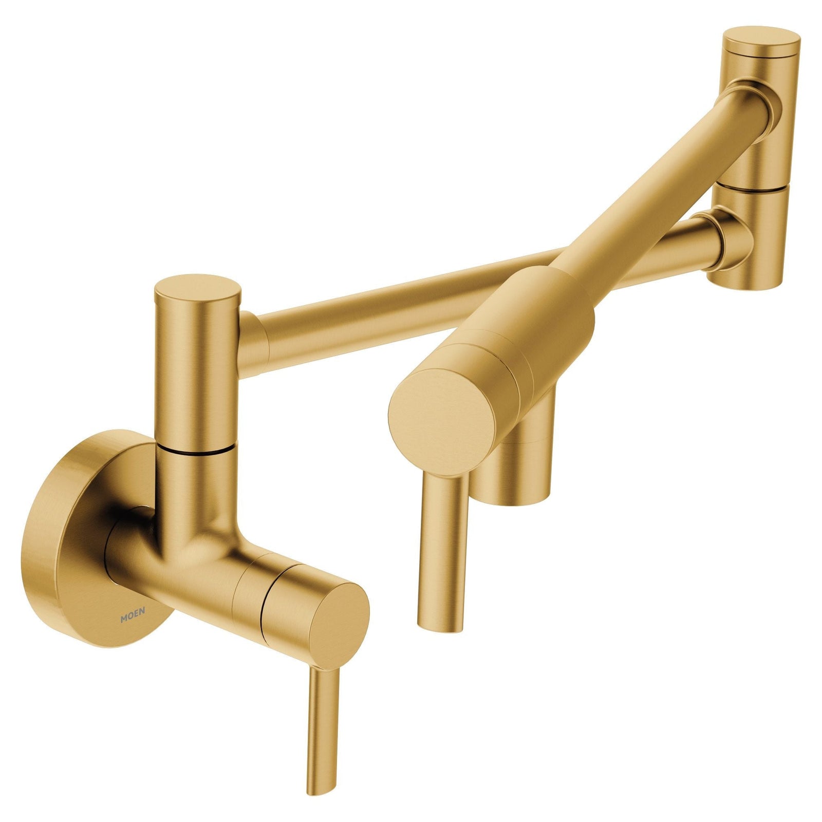 Modern Single Handle Swing Arm Wall Mount Pot Filler Kitchen Faucet, Brushed Gold Z4F5 - product image 1