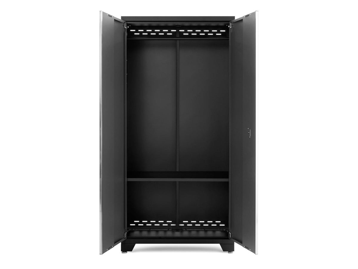 Bold Series Lockable 24-Gauge Steel RTA Storage Locker with 3 Shelves, Grey/Black, 36-in N4U2 - product image 4