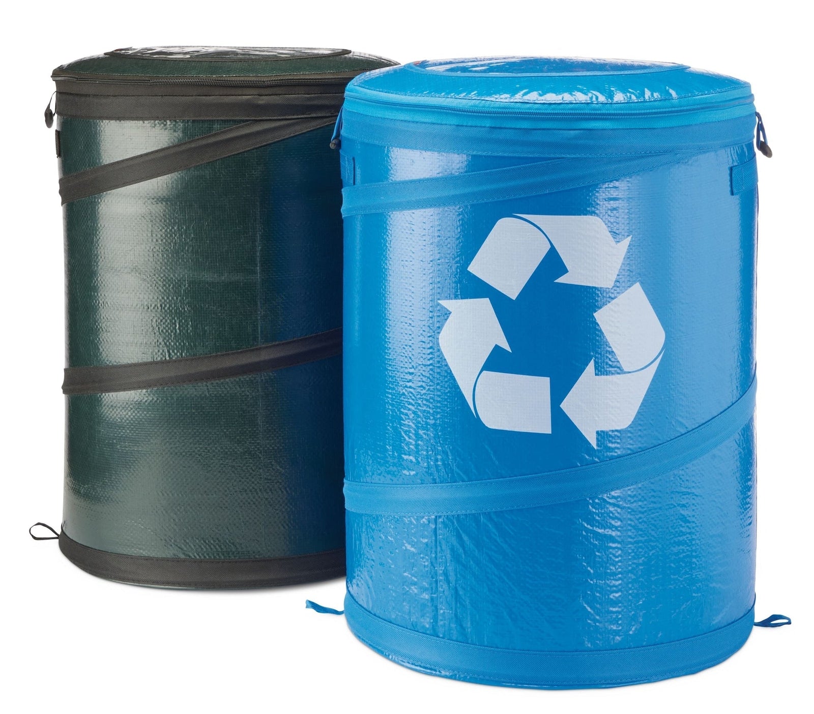 Round Collapsible Garbage & Recycle Can, 53-L, 2-pk U2T1 - product image 1