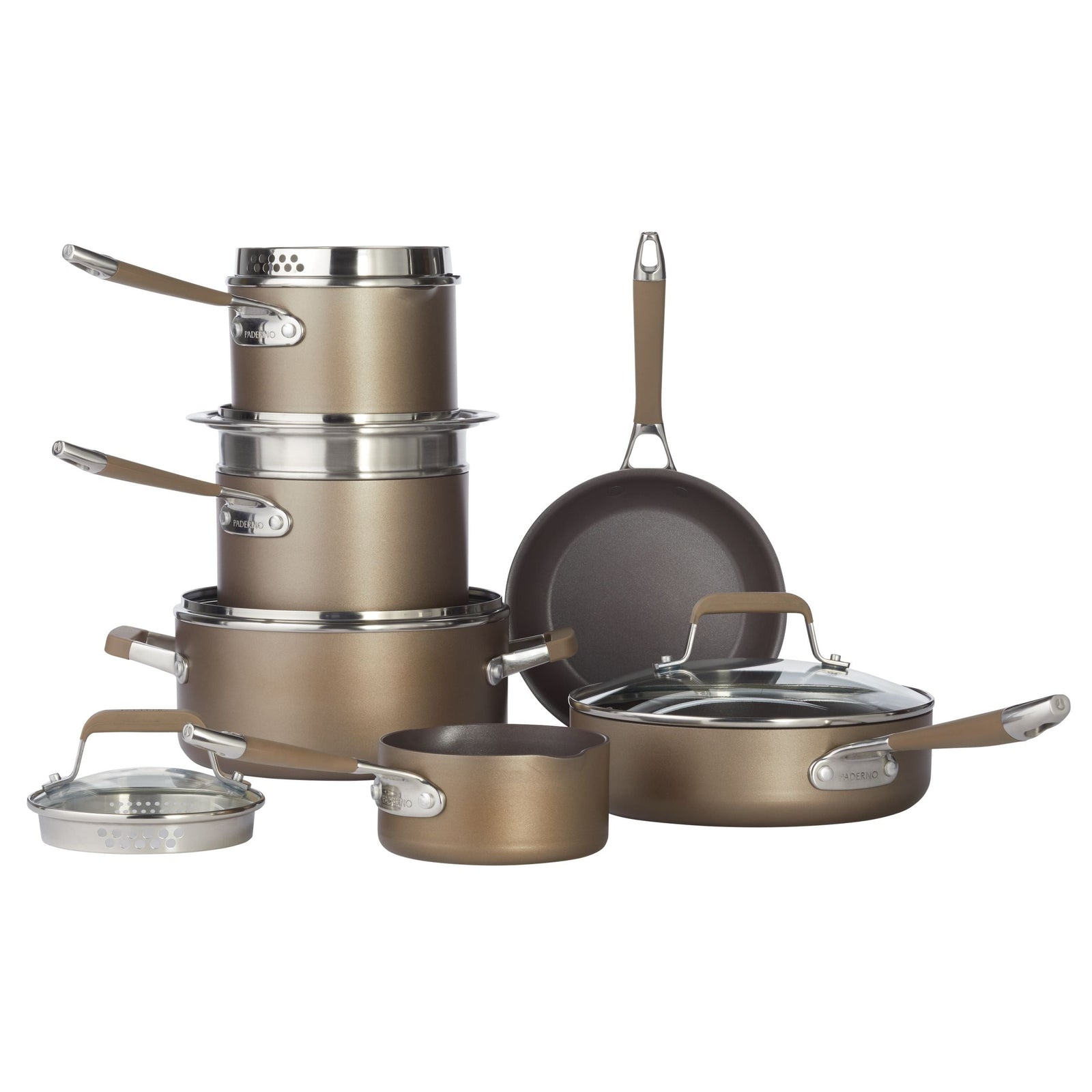 Classic Cookware Set, Non-Stick, PFOA-Free, Oven Safe, Champagne Bronze, 12-pc T0X1 - product image 4