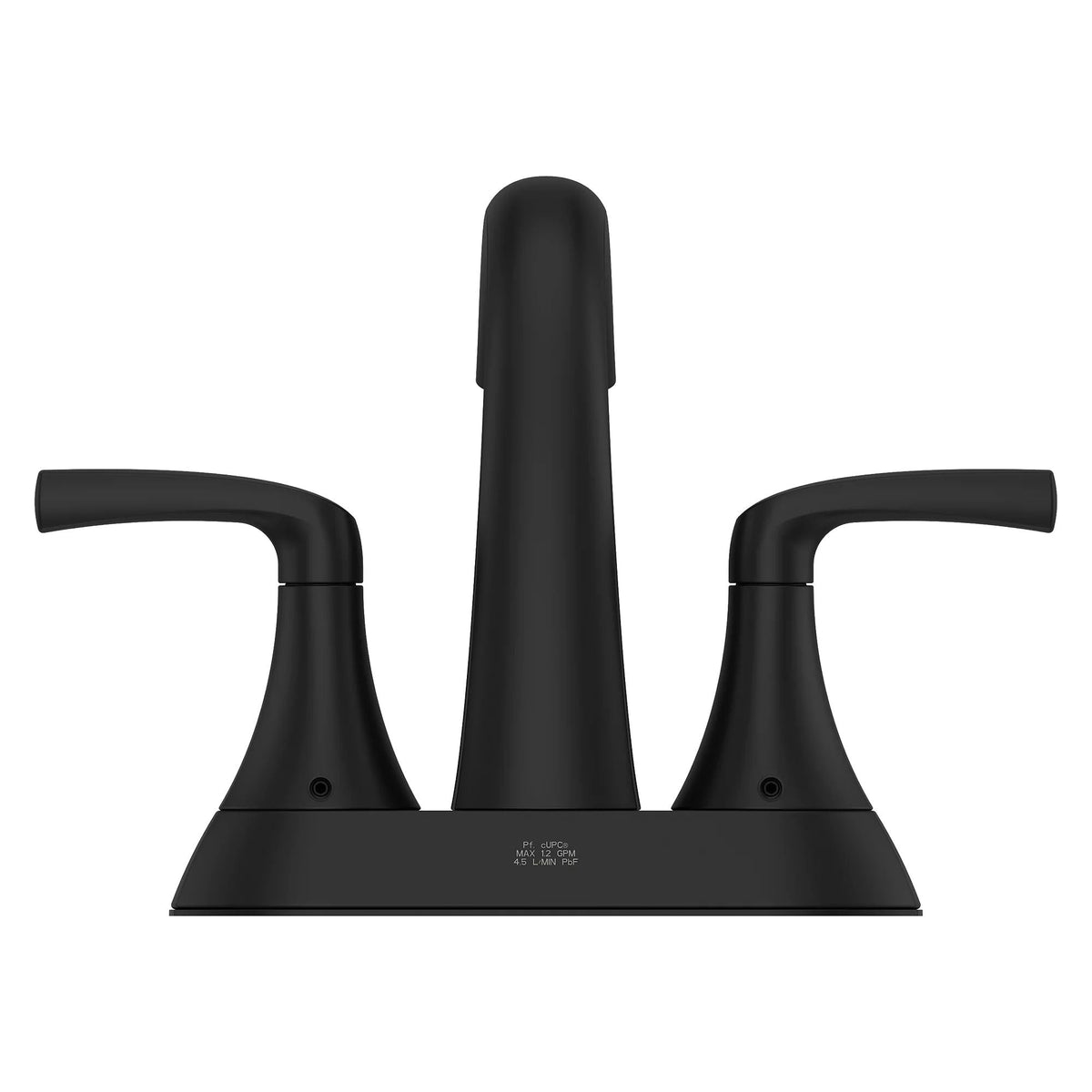 Rancho Double Handle 4-in Centreset Bathroom Sink Faucet Push & Seal Drain, WaterSense Certified, Matte Black V6S3 - product image 6