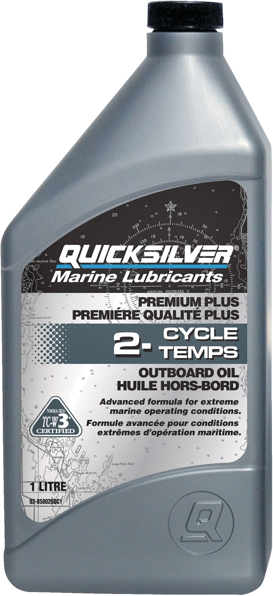 2-Stroke Premium Plus Marine Outboard Oil, 1-L Y0Z5 - product image 1