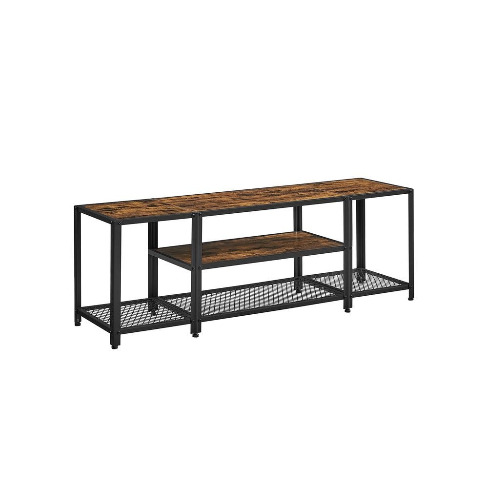 Home 3-Tier Industrial Rustic Brown TV Stand E0E6 - product image 1