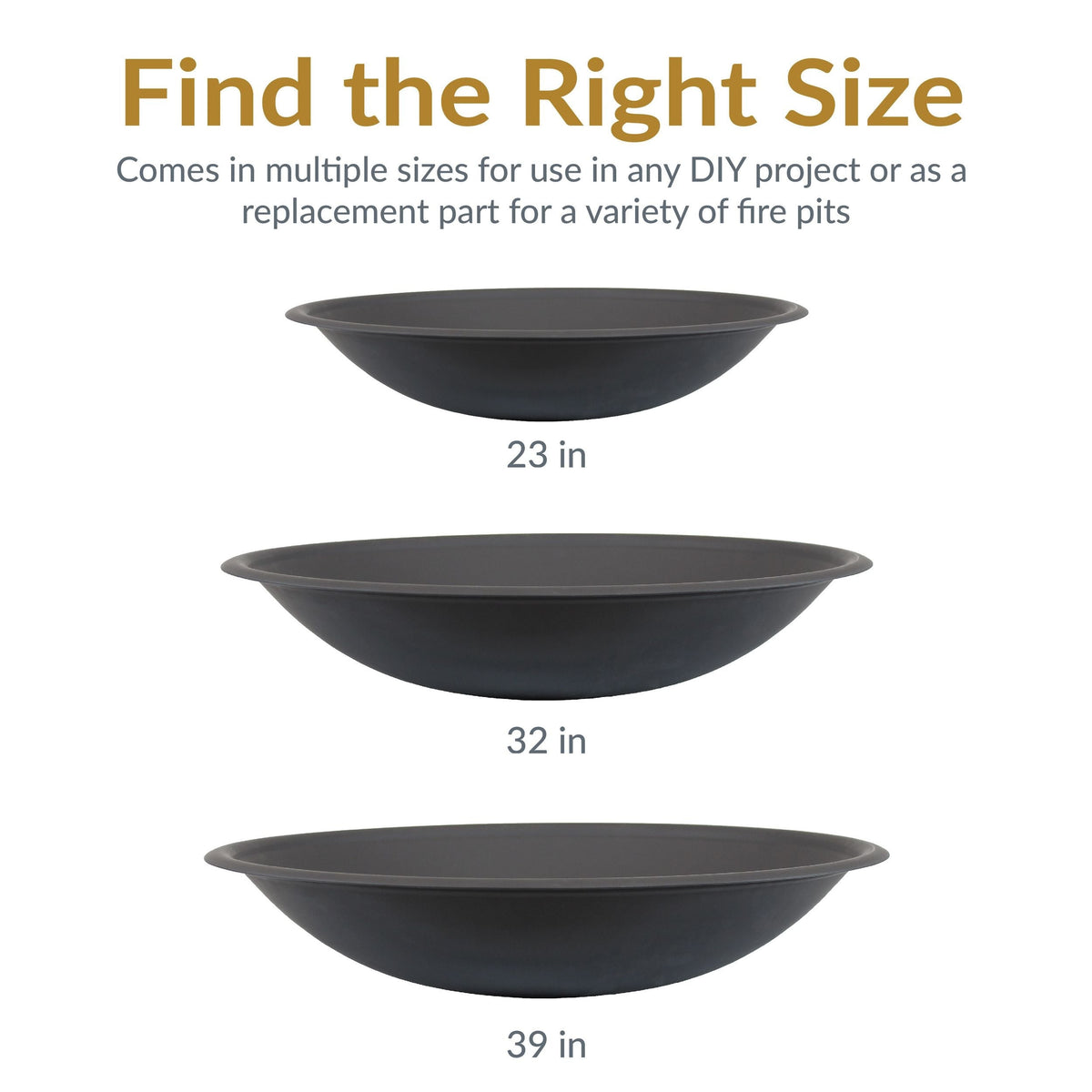 Decor Replacement Fire Pit Bowl, Black, 32-in F5C1 - product image 6
