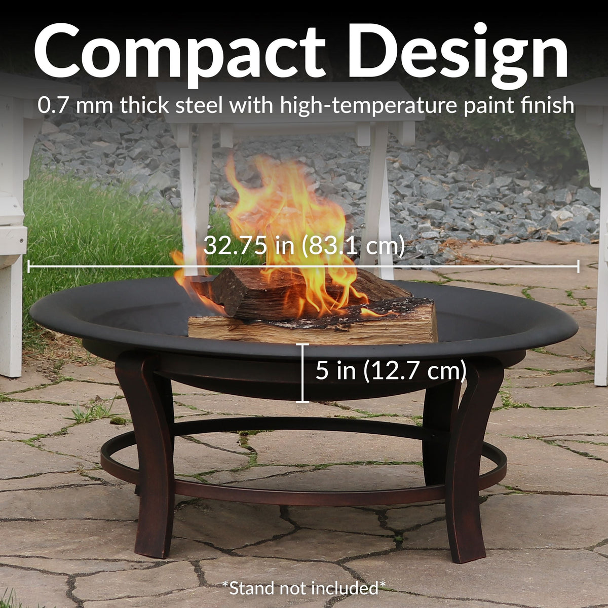 Decor Replacement Fire Pit Bowl, Black, 32-in F5C1 - product image 7