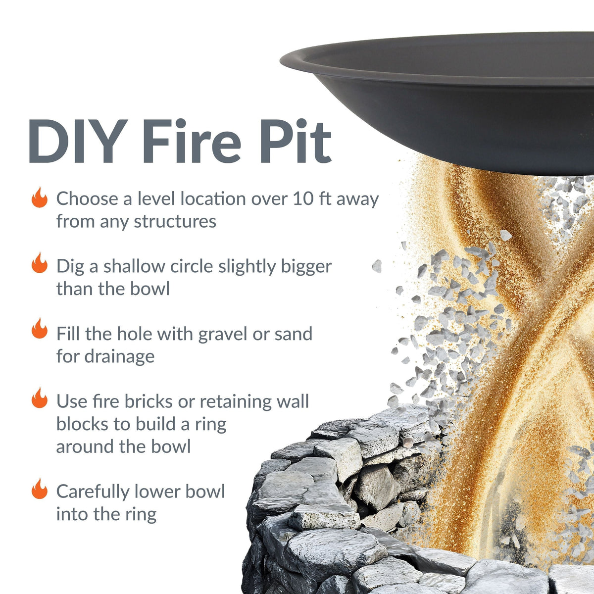 Decor Replacement Fire Pit Bowl, Black, 32-in F5C1 - product image 8