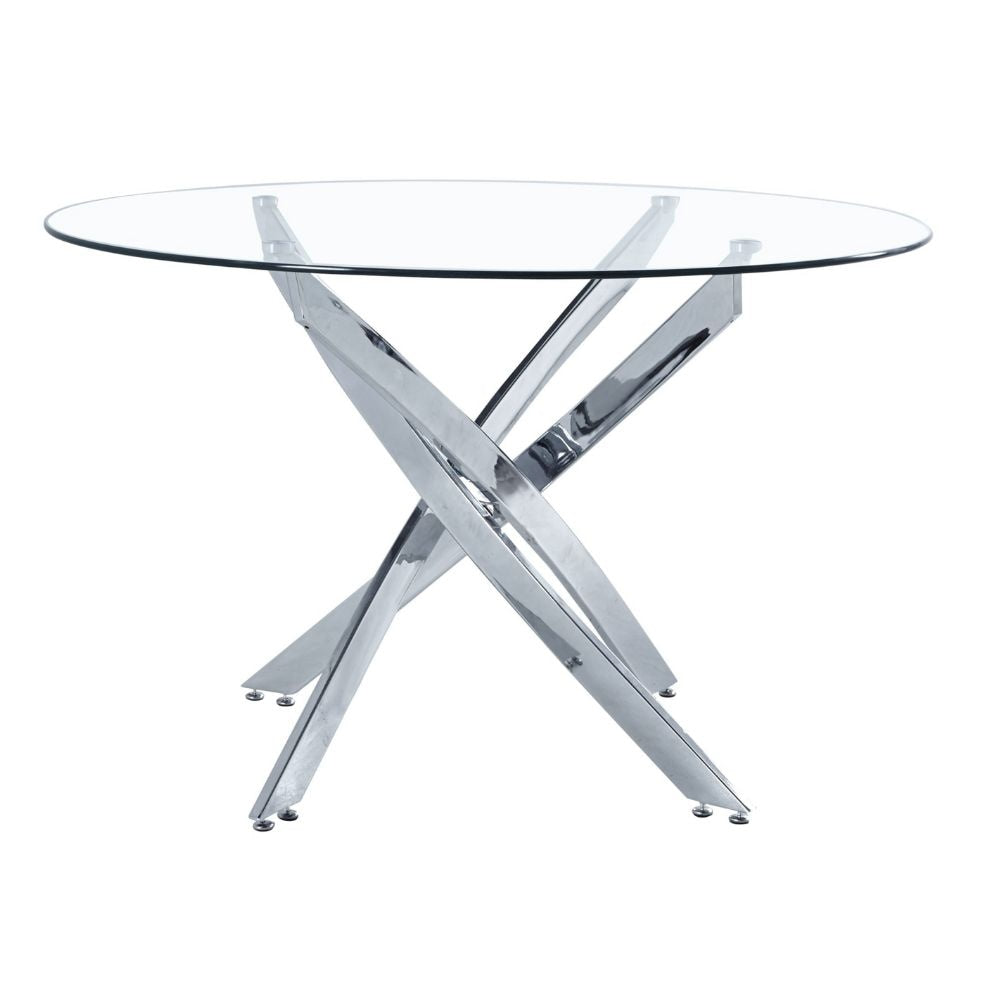 Me Home Star Glass Round Dining Table V0O5 - product image 1