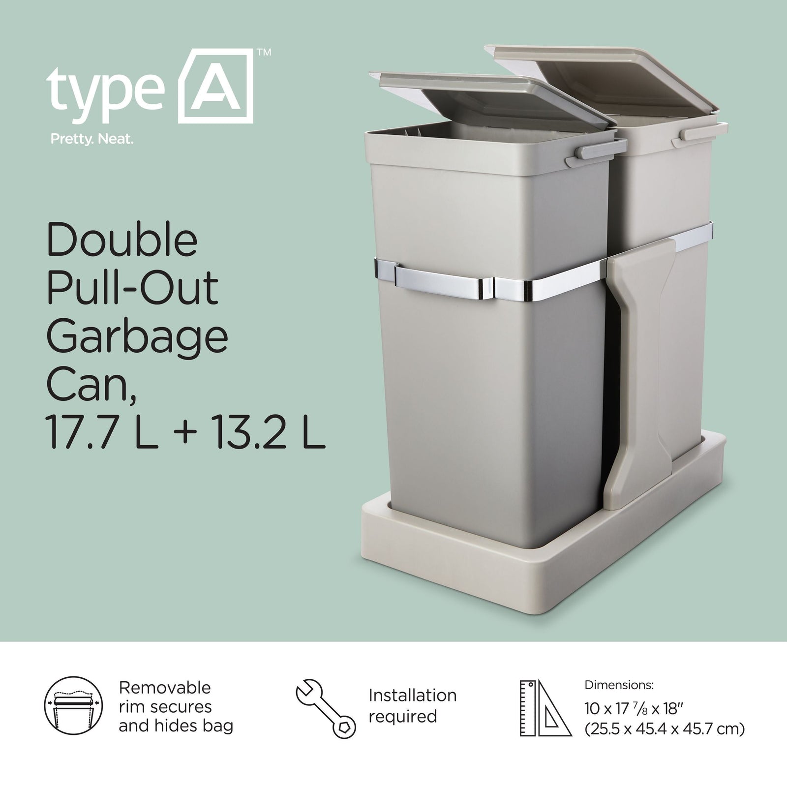 type A Double Pull-Out Storage Bin C2W4 - product image 6