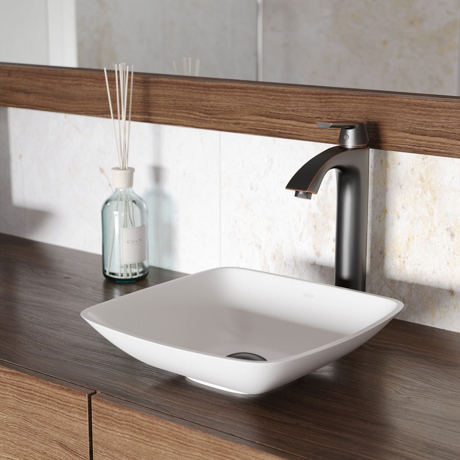 Hyacinth Matte Stone Round Vessel Bathroom Sink/Basin, Handpolished Construction, White P2Z9 - product image 6