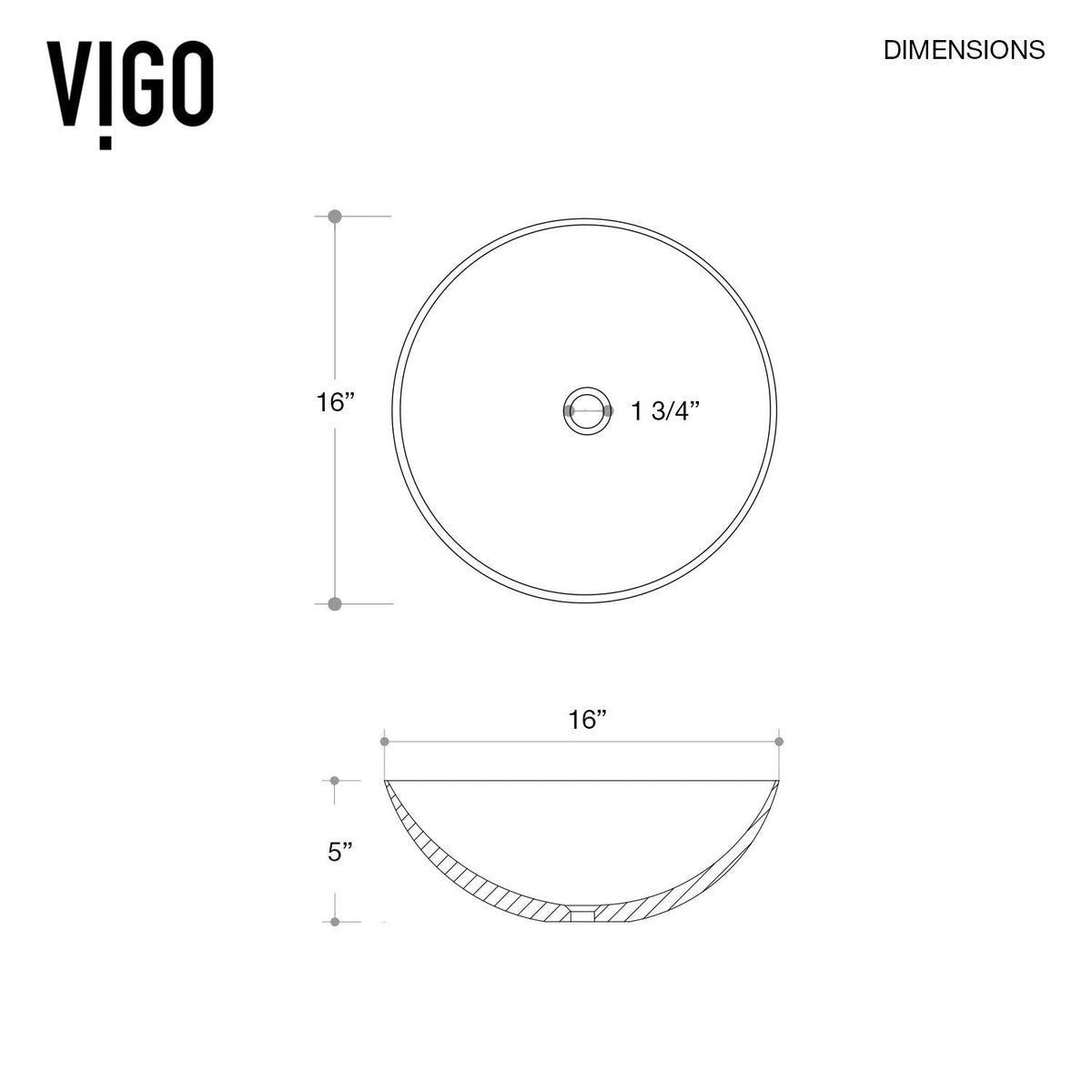 Lotus Matte Stone Round Composite Vessel Bathroom Sink/Basin with Deep Bowl, White L5U7 - product image 4