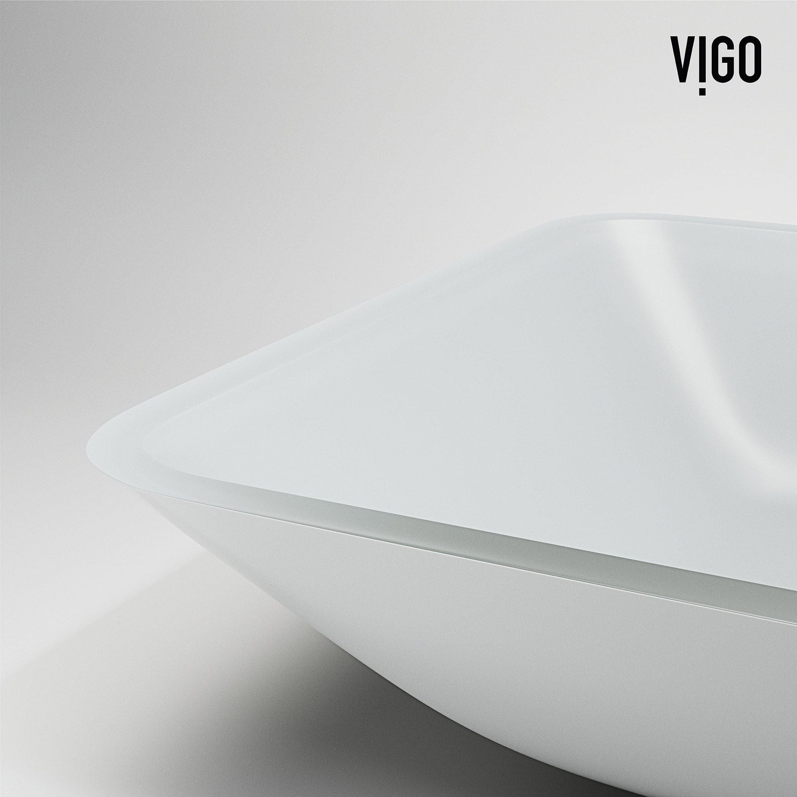 Sottile MatteShell White Bathroom Sink/Basin Set with Niko Faucet and Glass Rectangular Vessel I0H7 - product image 8