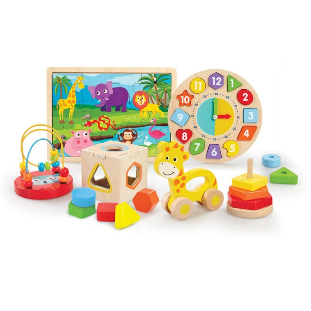 6-in-1 Wooden Game/Toy Gift Set for Ages 3+ C0S5 - product image 2