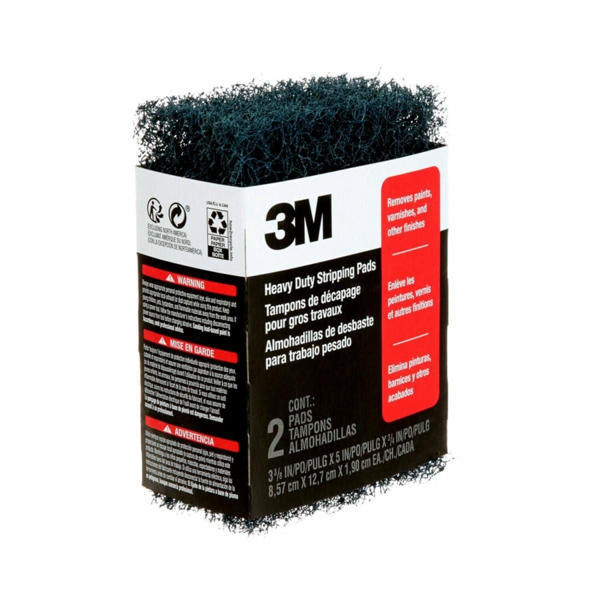 3M Heavy Duty Stripping Pad for Flat Surfaces, 2-pk D2C9 - product image 2