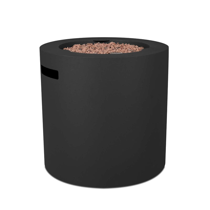 Steel Propane Fire Pit Hidden Tank in Black, 24-in E9S7