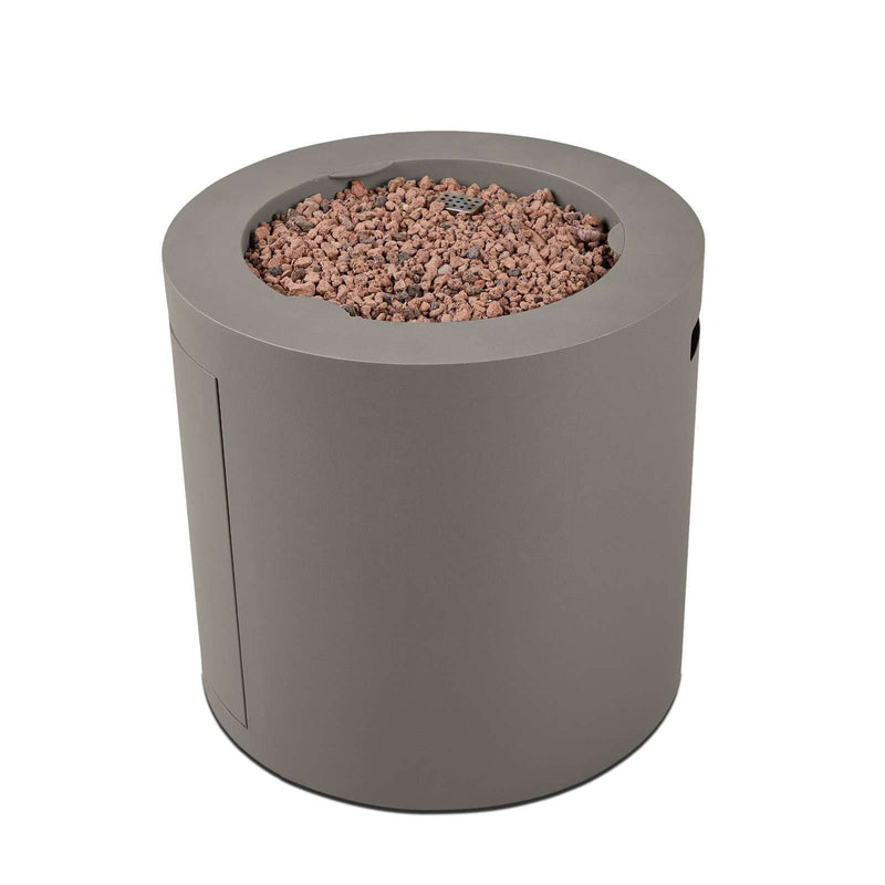 Steel Propane Fire Pit Hidden Tank in Mist Gray, 24-in F2N4