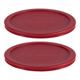 Plastic Lid Set, Red, 2-pc x 7-Cup W3K4 - product image 1