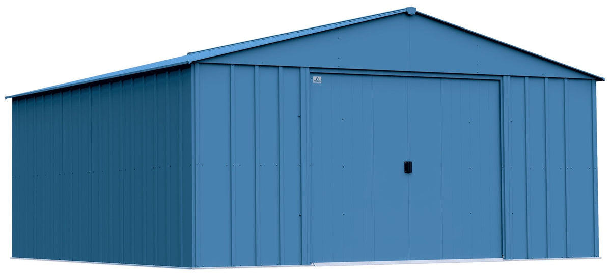 Classic 14x14-ft Blue Grey Corrosion-Resistant Steel Shed D1J7 - product image 2
