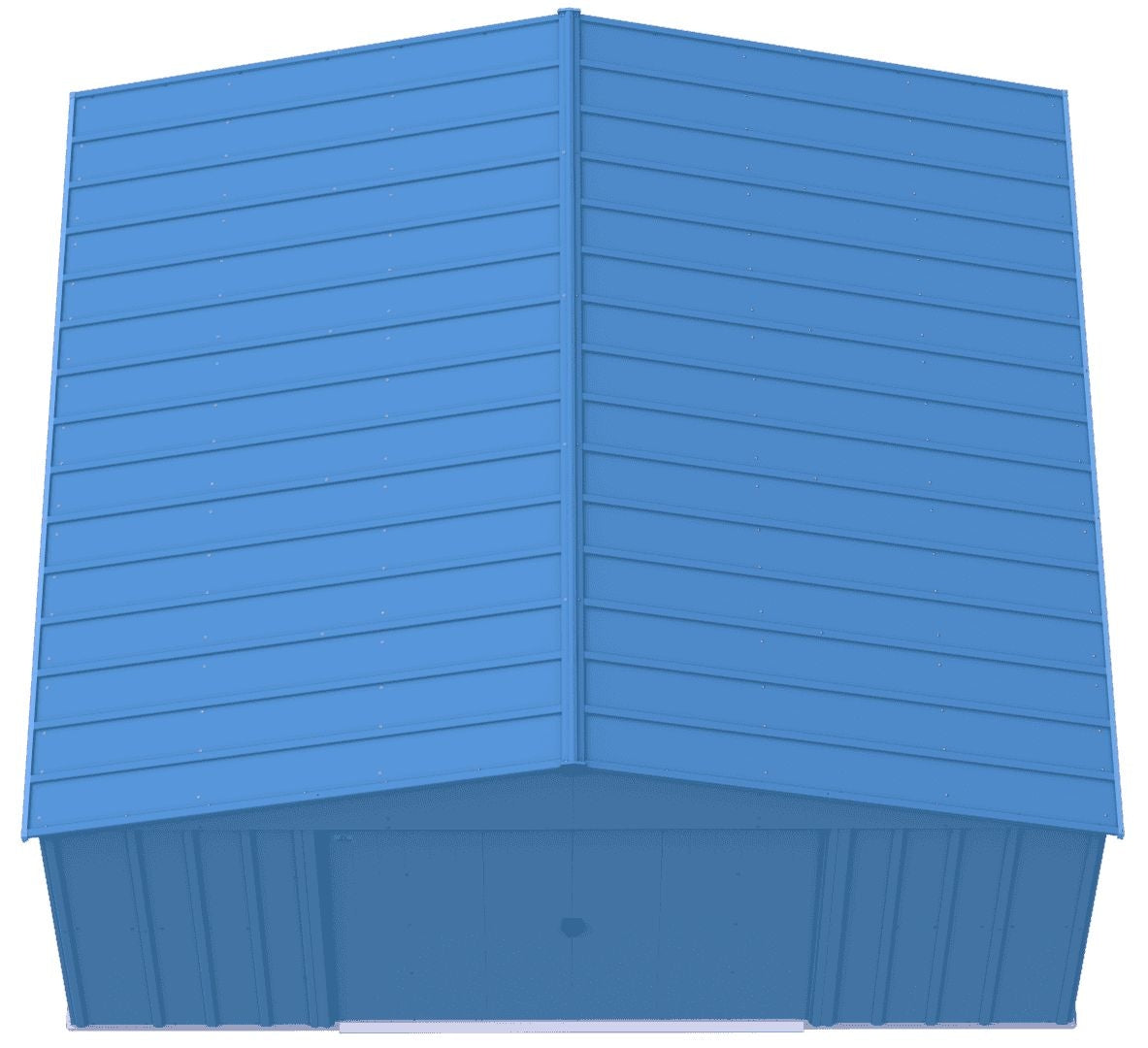 Classic 14x14-ft Blue Grey Corrosion-Resistant Steel Shed D1J7 - product image 4