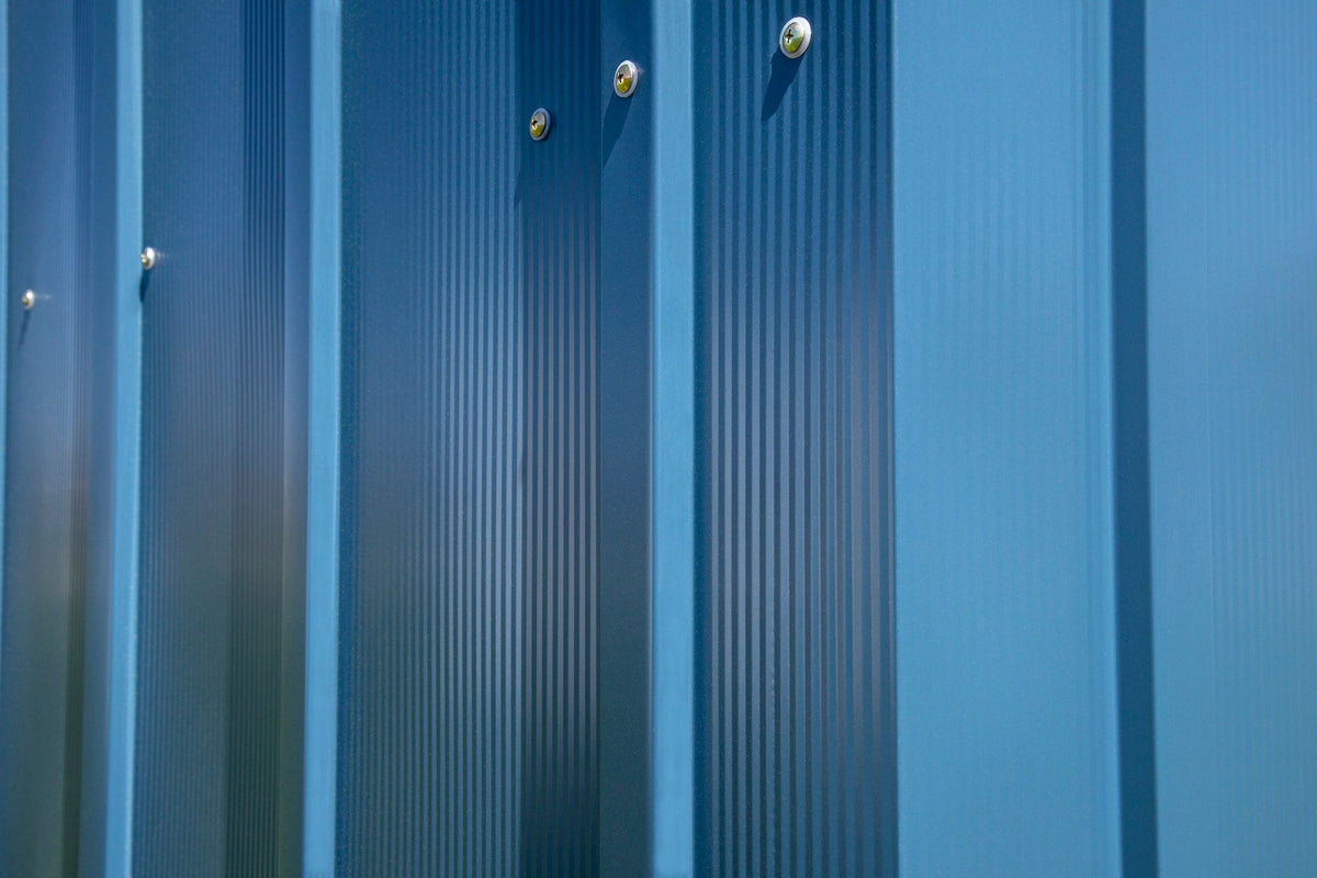 Classic 14x14-ft Blue Grey Corrosion-Resistant Steel Shed D1J7 - product image 8
