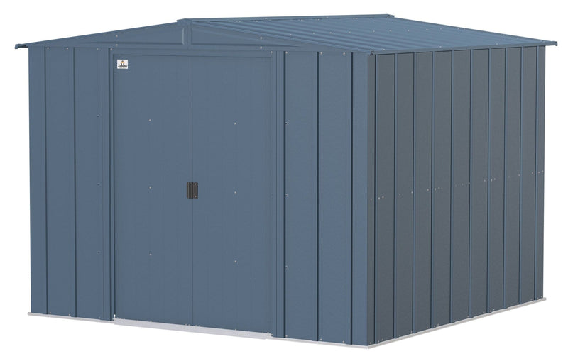 Classic Galvanized Steel Storage Shed, Blue Grey, 8-ft x 8-ft R8Y9