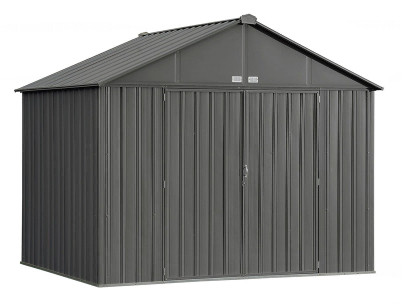 EZEE Galvanized Steel Storage Shed, Charcoal, 10-ft x 8-ft K2K1