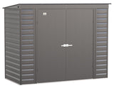 Select Galvanized Steel Storage Shed, Charcoal, 8-ft x 4-ft E3D8 - product image 1