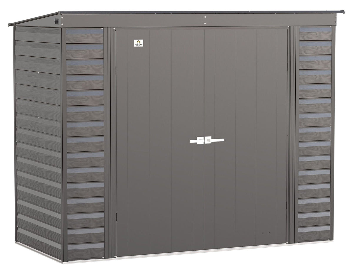 Select Galvanized Steel Storage Shed, Charcoal, 8-ft x 4-ft E3D8 - product image 1
